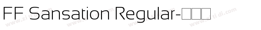 FF Sansation Regular字体转换